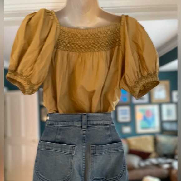 LN DÔEN Gail Top in Wheat, XS - Picture 7 of 11